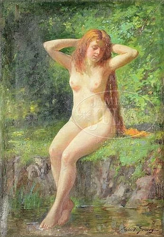 Abbott Fuller Graves-1-Bagnante dai capelli rossi